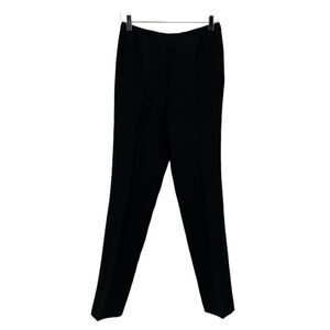 Akris Women's Dress Slim Tapered Pants Side Zip Black Wool Blend Women's Size 8